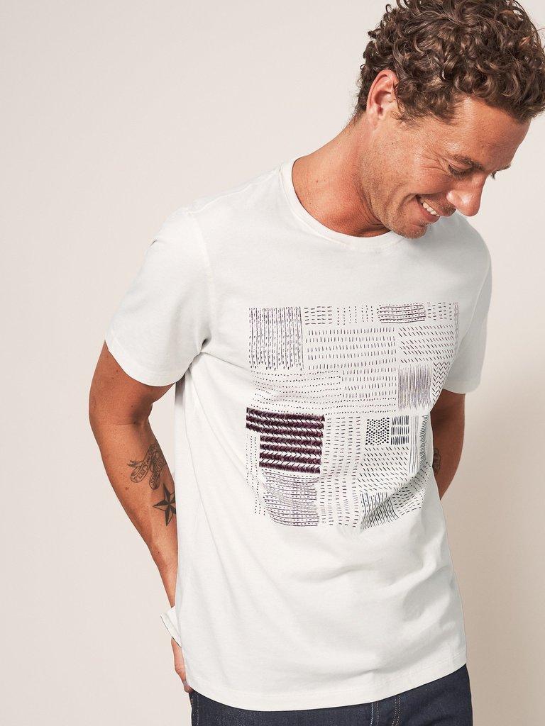 Patchwork Graphic Tshirt in NAT WHITE - LIFESTYLE