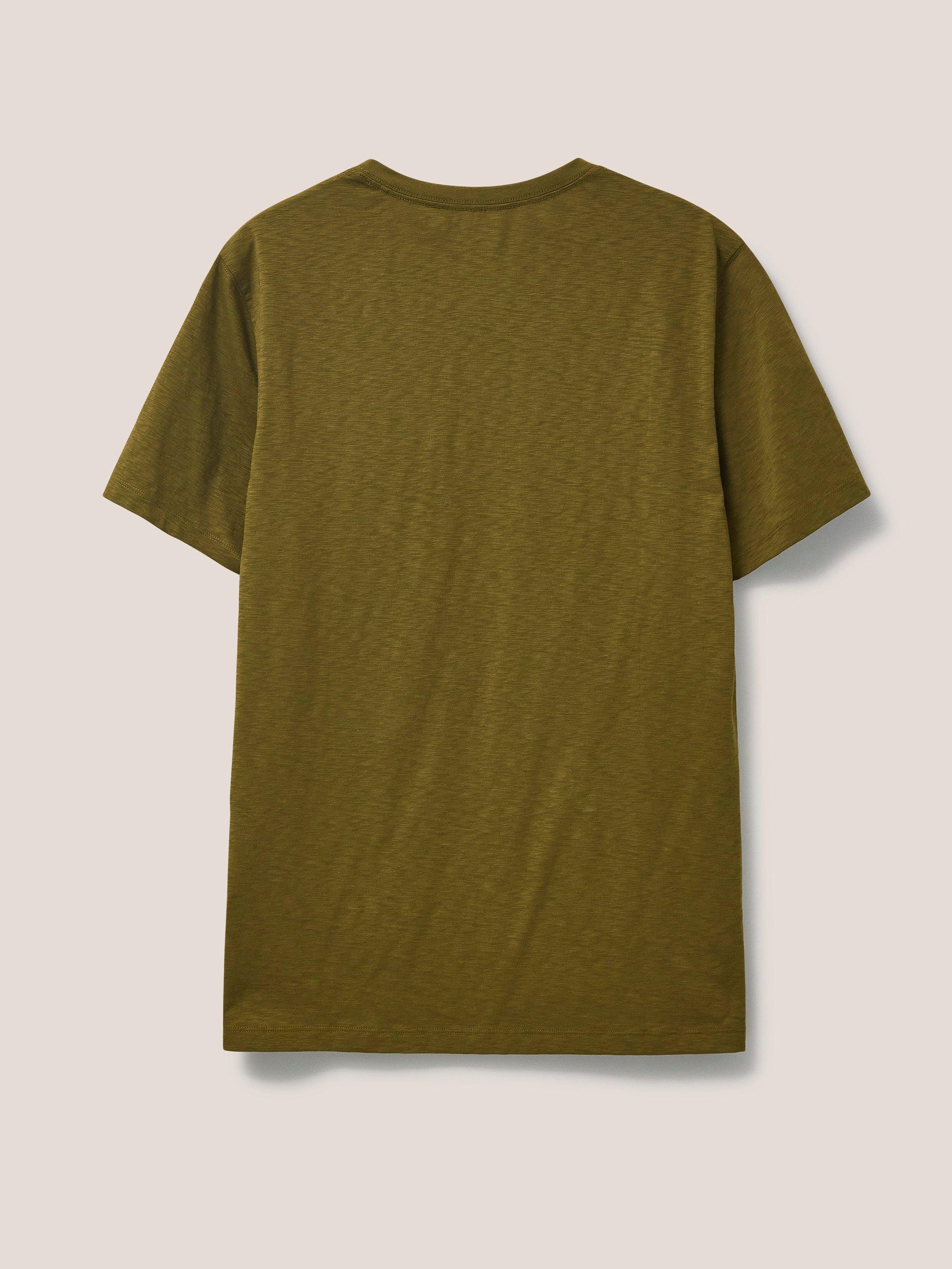 Grain Walker Graphic Tshirt in MID GREEN - FLAT BACK