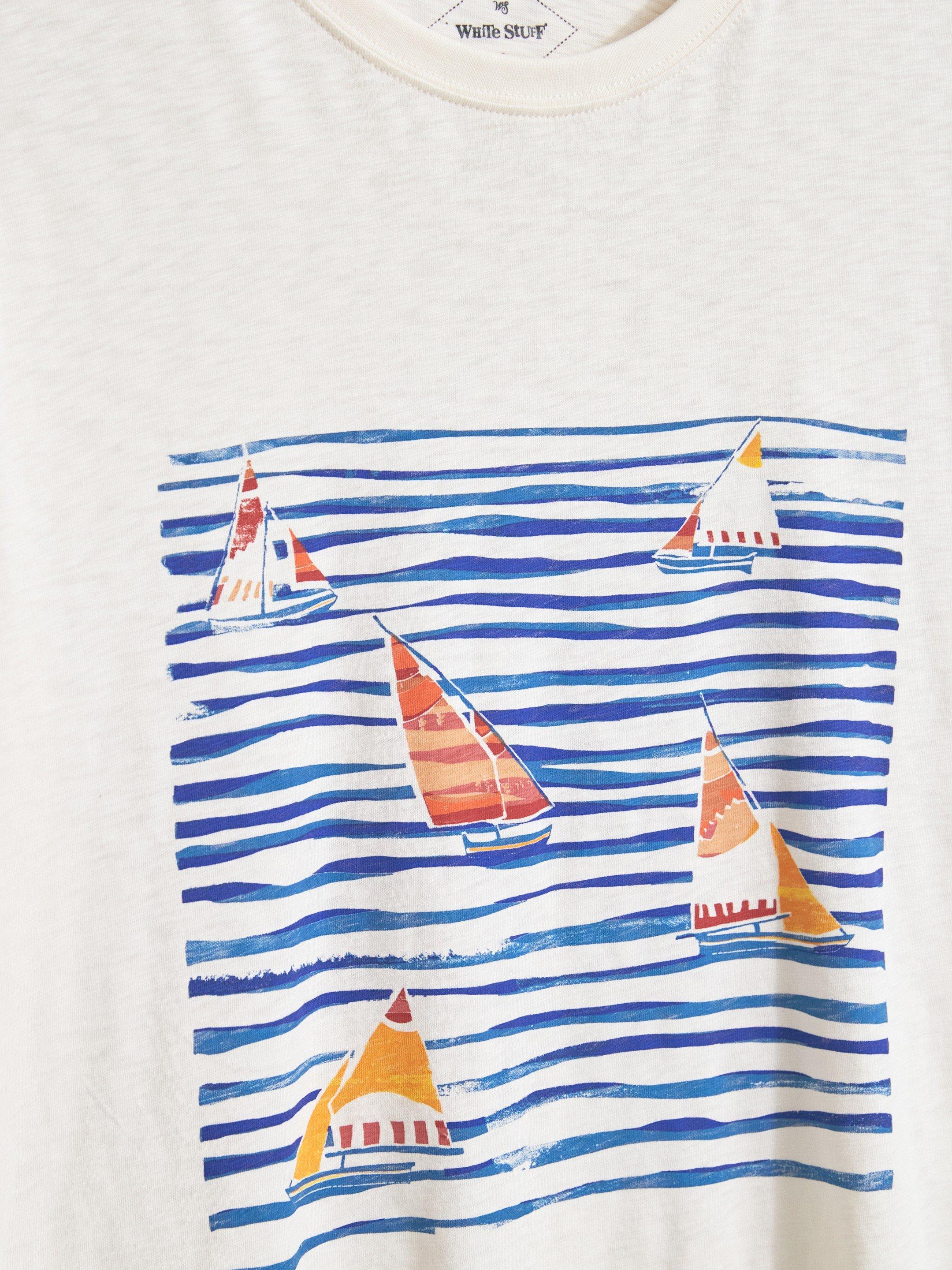 Lagoon Graphic Tshirt in NAT WHITE - FLAT DETAIL