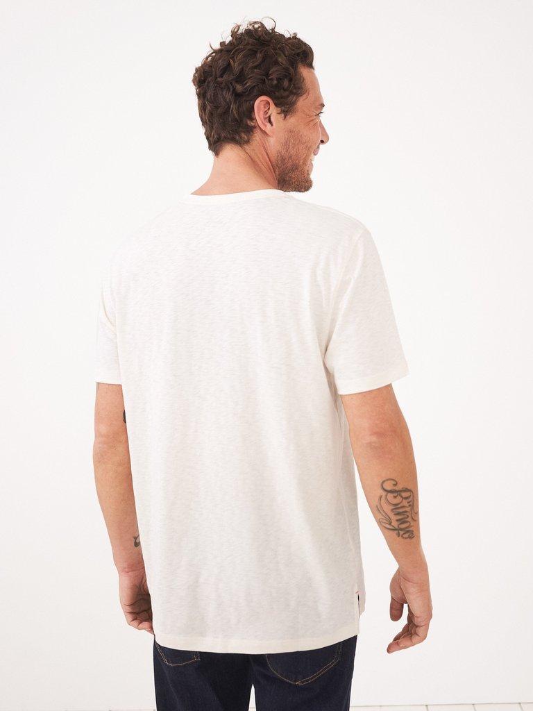 Lagoon Graphic Tshirt in NAT WHITE - MODEL BACK