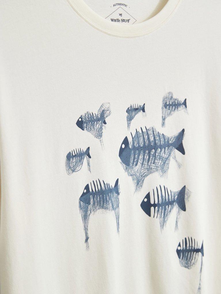 Ghost Net Graphic Tshirt in NAT WHITE - FLAT DETAIL