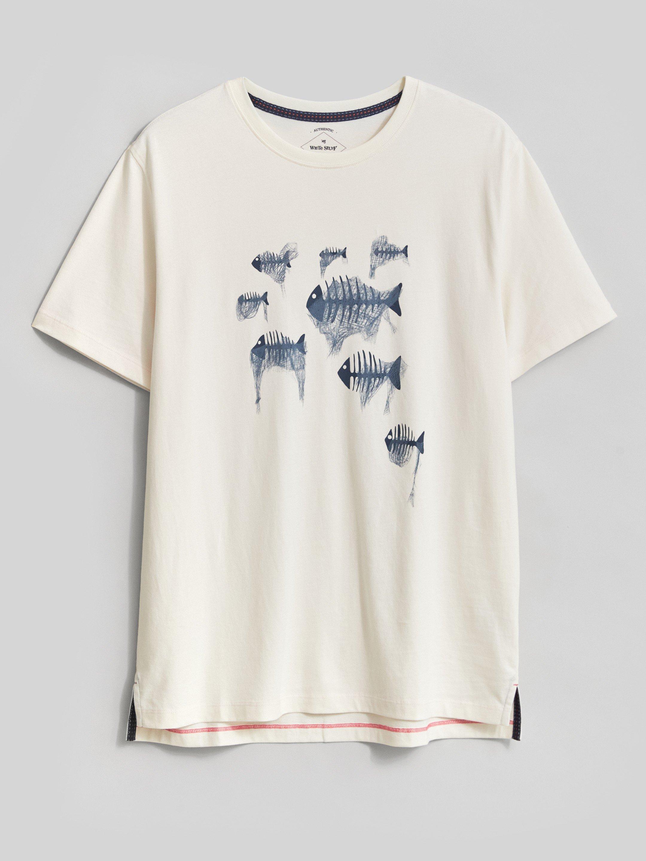 Ghost Net Graphic Tshirt in NAT WHITE - FLAT FRONT