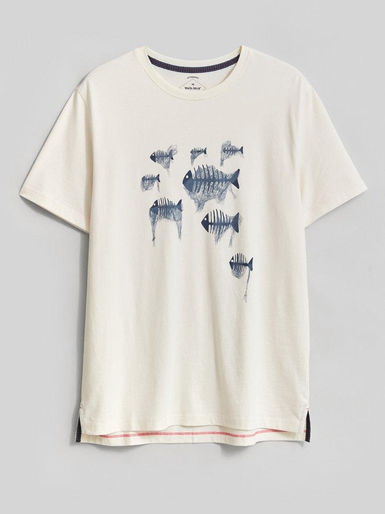 Ghost Net Graphic Tshirt in NAT WHITE - FLAT FRONT