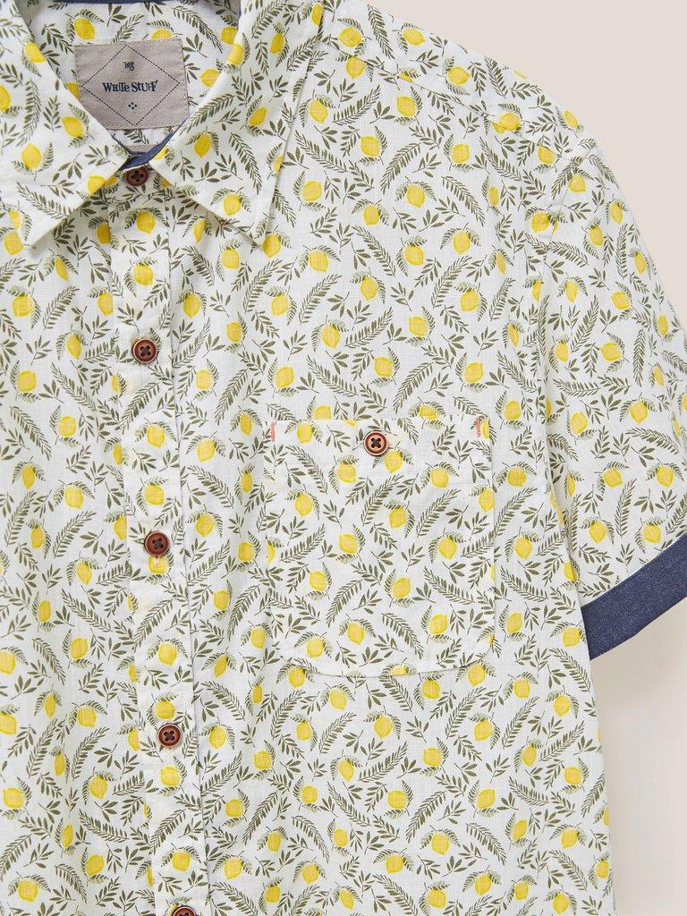 Sicilian Lemon Printed Shirt in YELLOW MLT - FLAT DETAIL