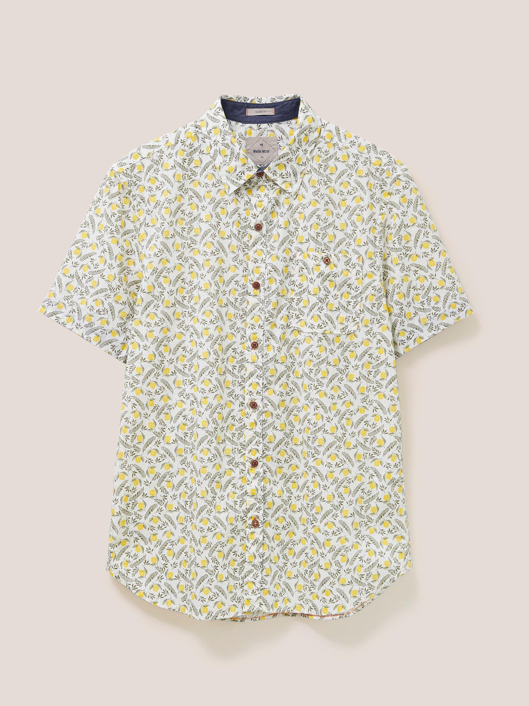 Sicilian Lemon Printed Shirt in YELLOW MLT - FLAT FRONT