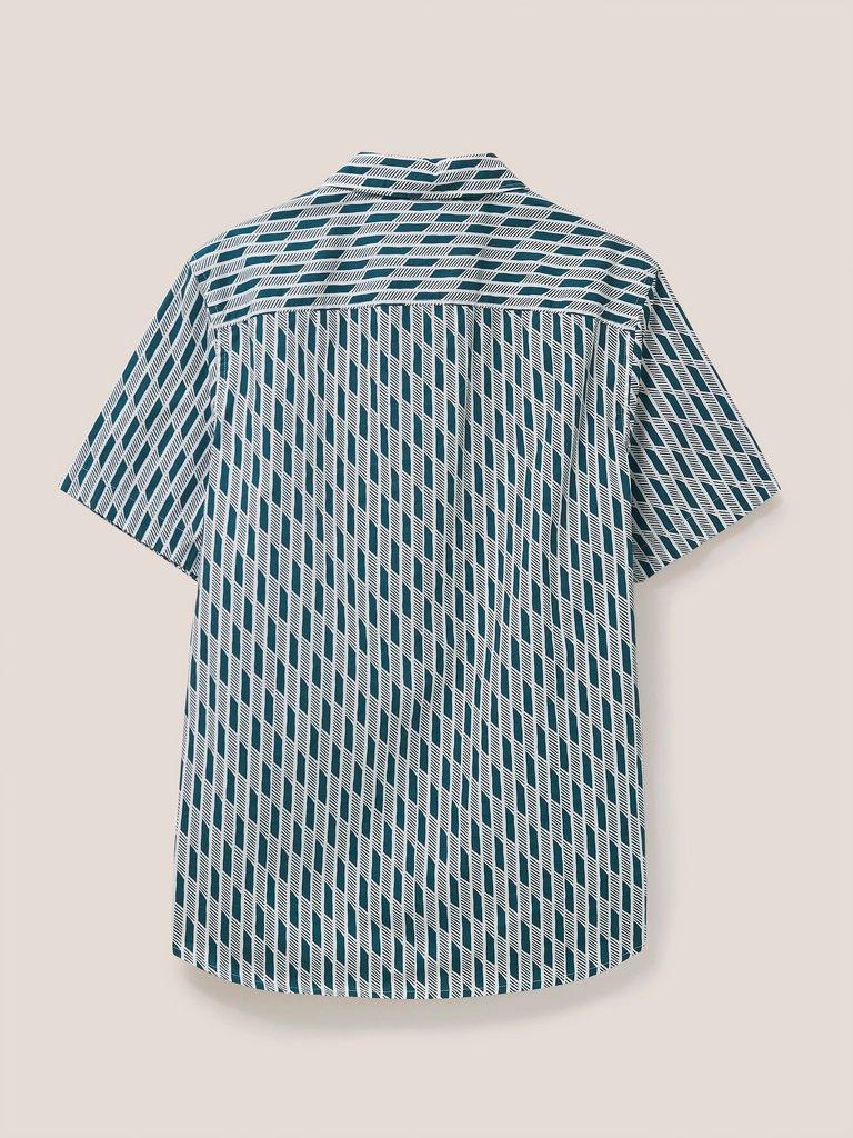 Dash Tile Printed Shirt in BLUE PR - FLAT BACK