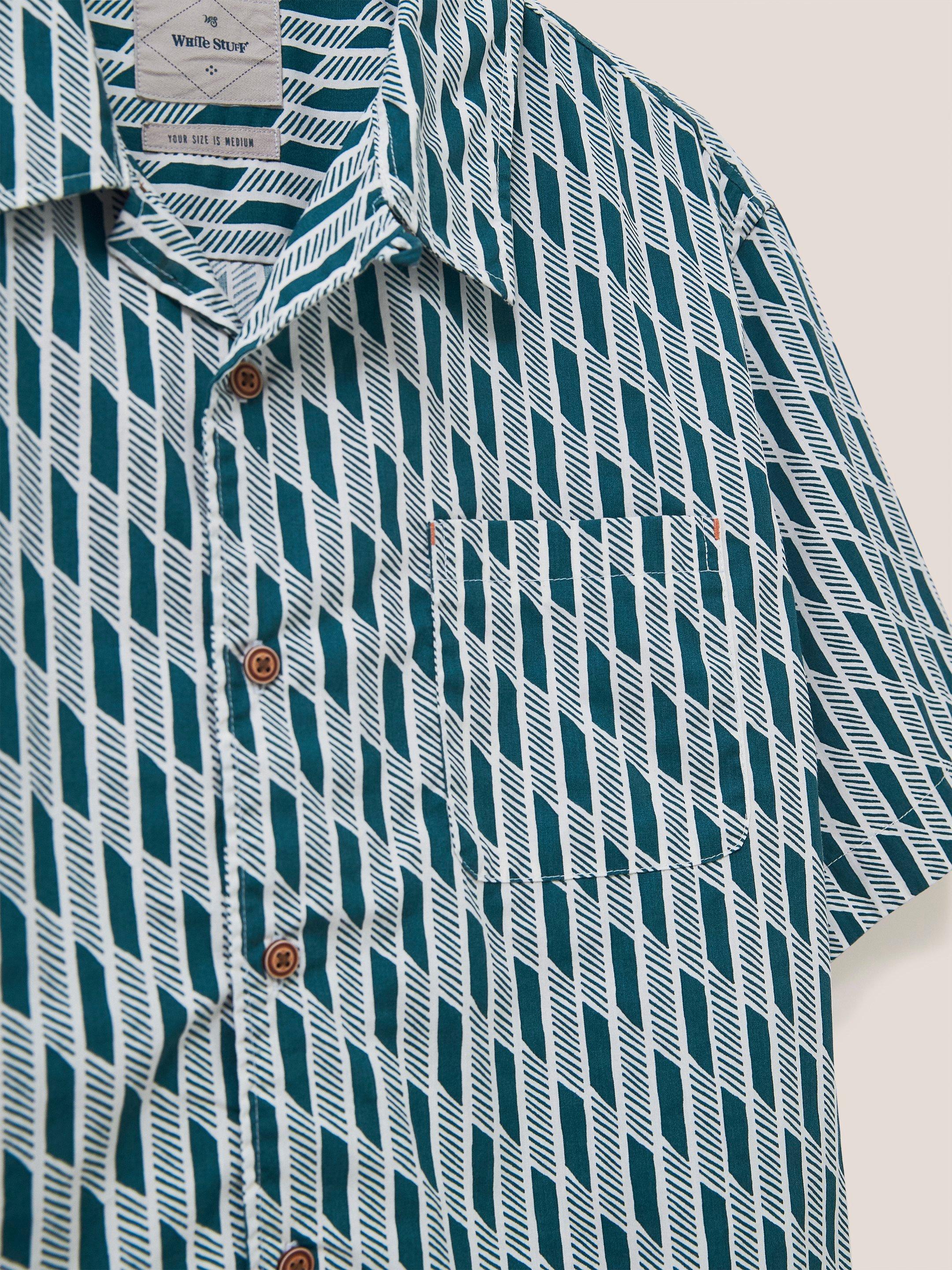 Dash Tile Printed Shirt in BLUE PR - FLAT DETAIL