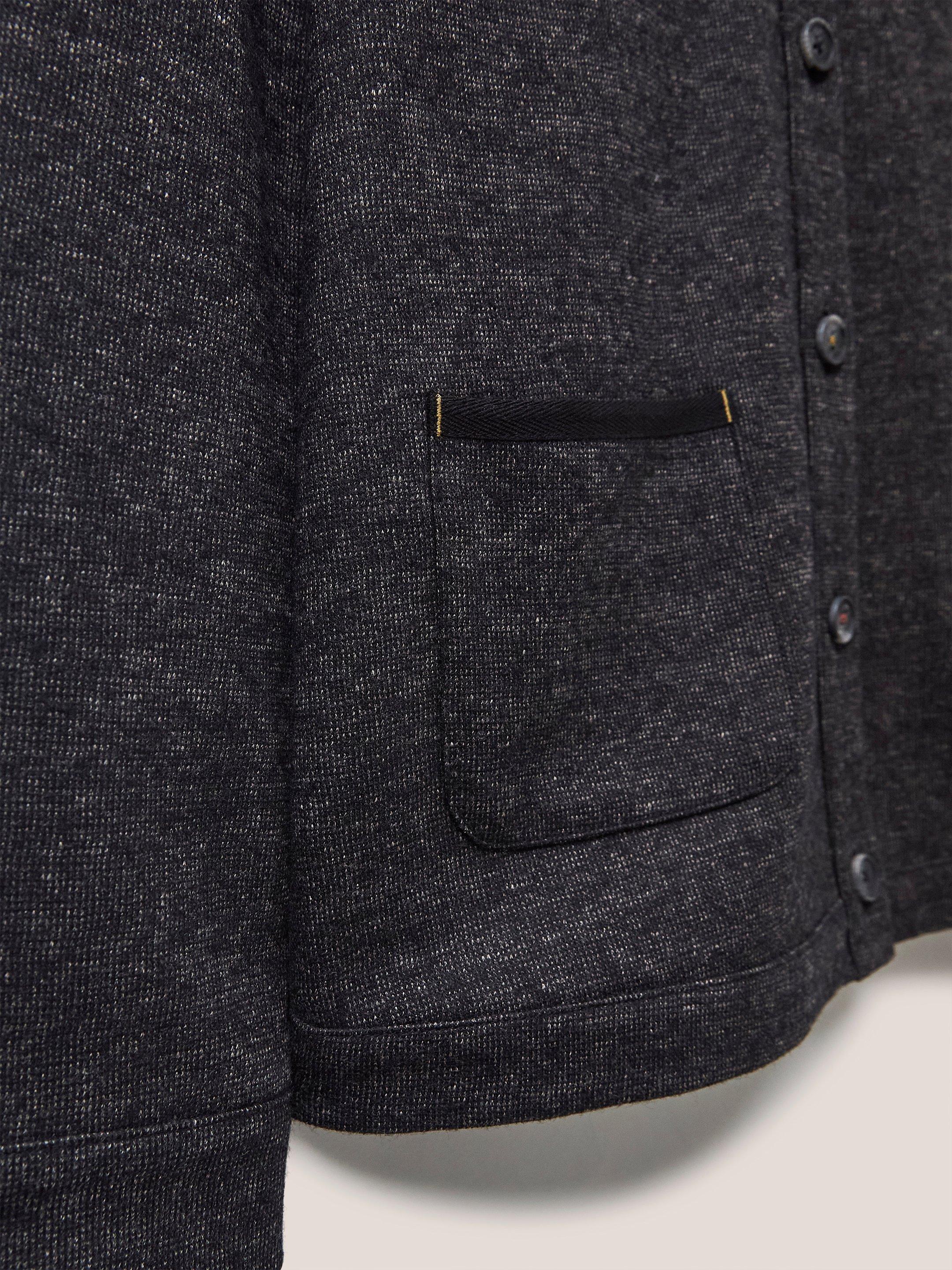 Adele Wool  Mix Jersey Jacket in GREY MLT - FLAT DETAIL