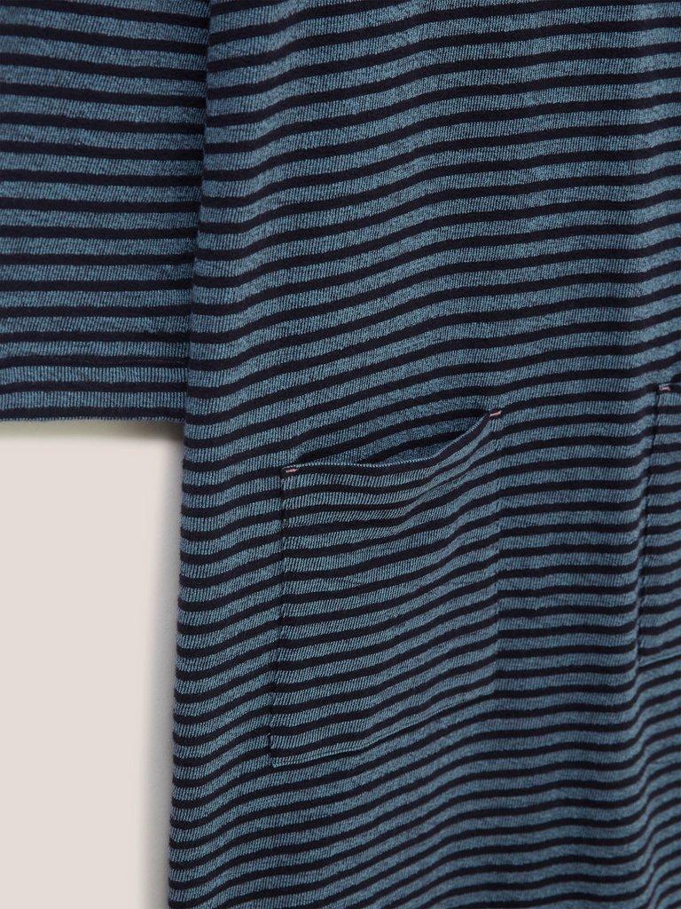 Skye Striped Jersey Dress in NAVY MULTI - FLAT DETAIL