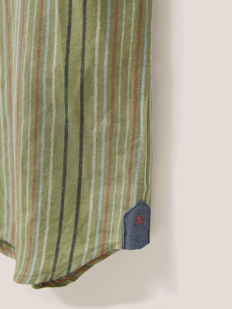 Multi Stripe Shirt in DUS GREEN - FLAT DETAIL
