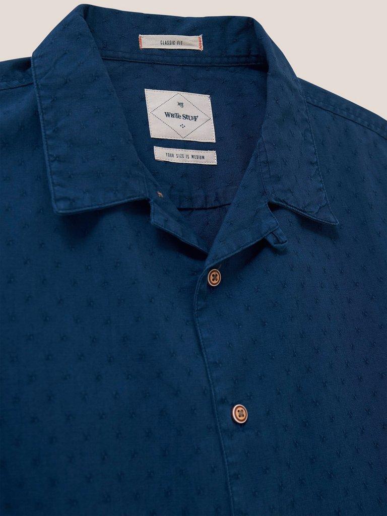 Garment Dyed Dobby Shirt in DUS BLUE - FLAT DETAIL