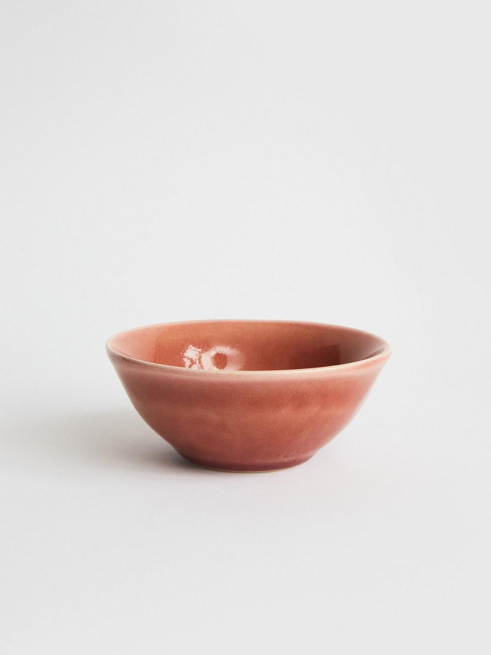 Glazed Apero Bowl in MID ORANGE - FLAT FRONT