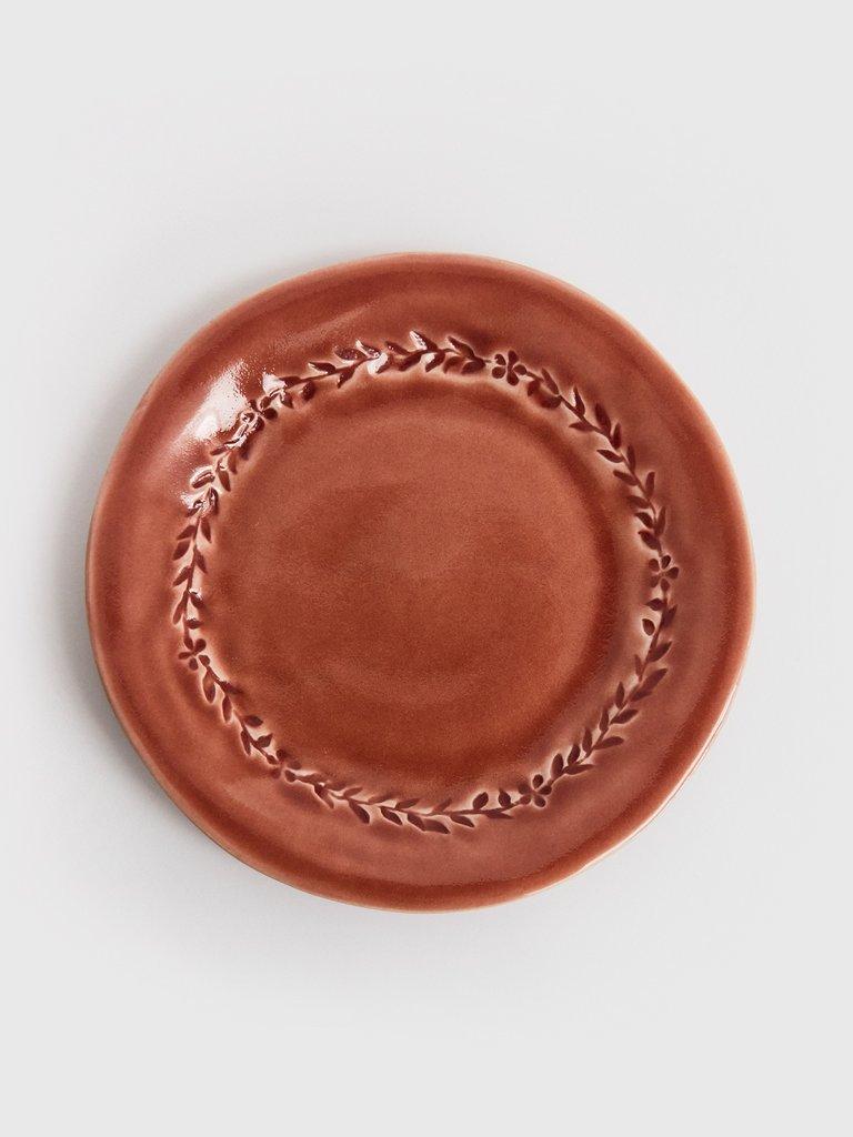 Leaf Emboss Medium Plate in MID ORANGE - FLAT FRONT