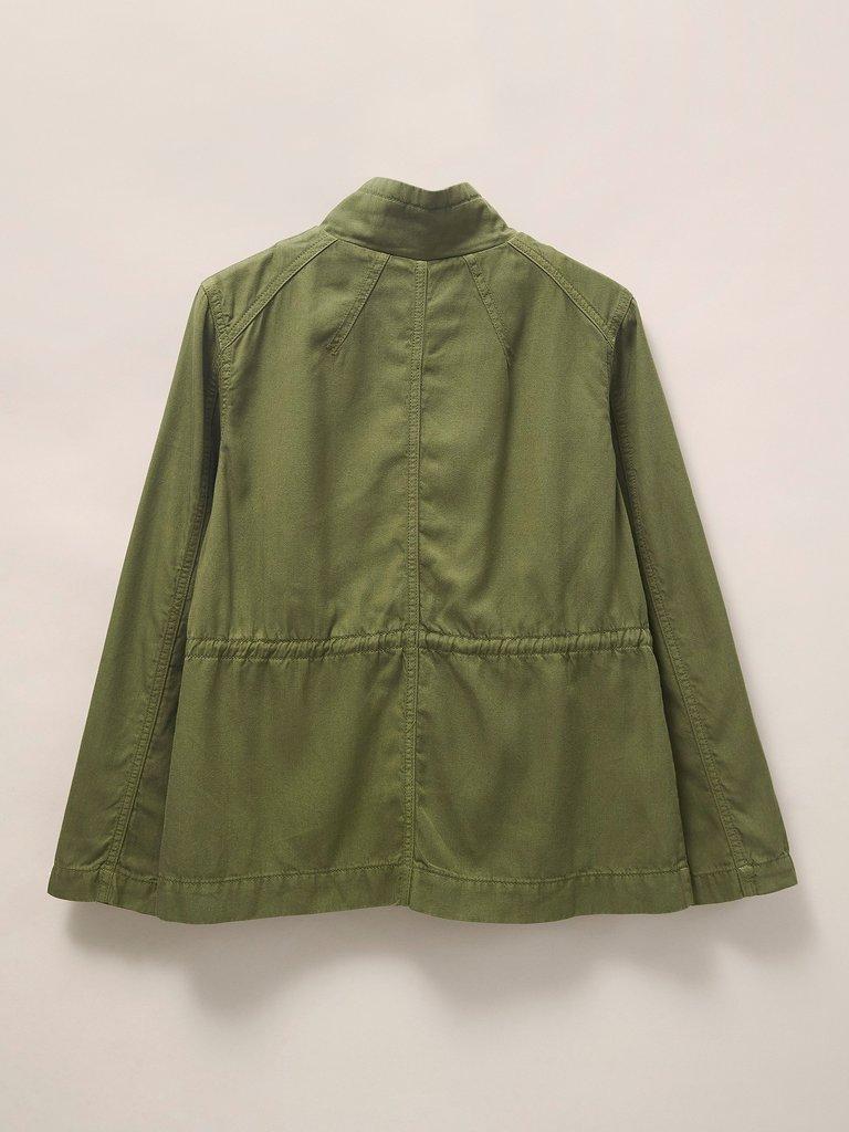 Layla Jacket in KHAKI GRN - FLAT BACK