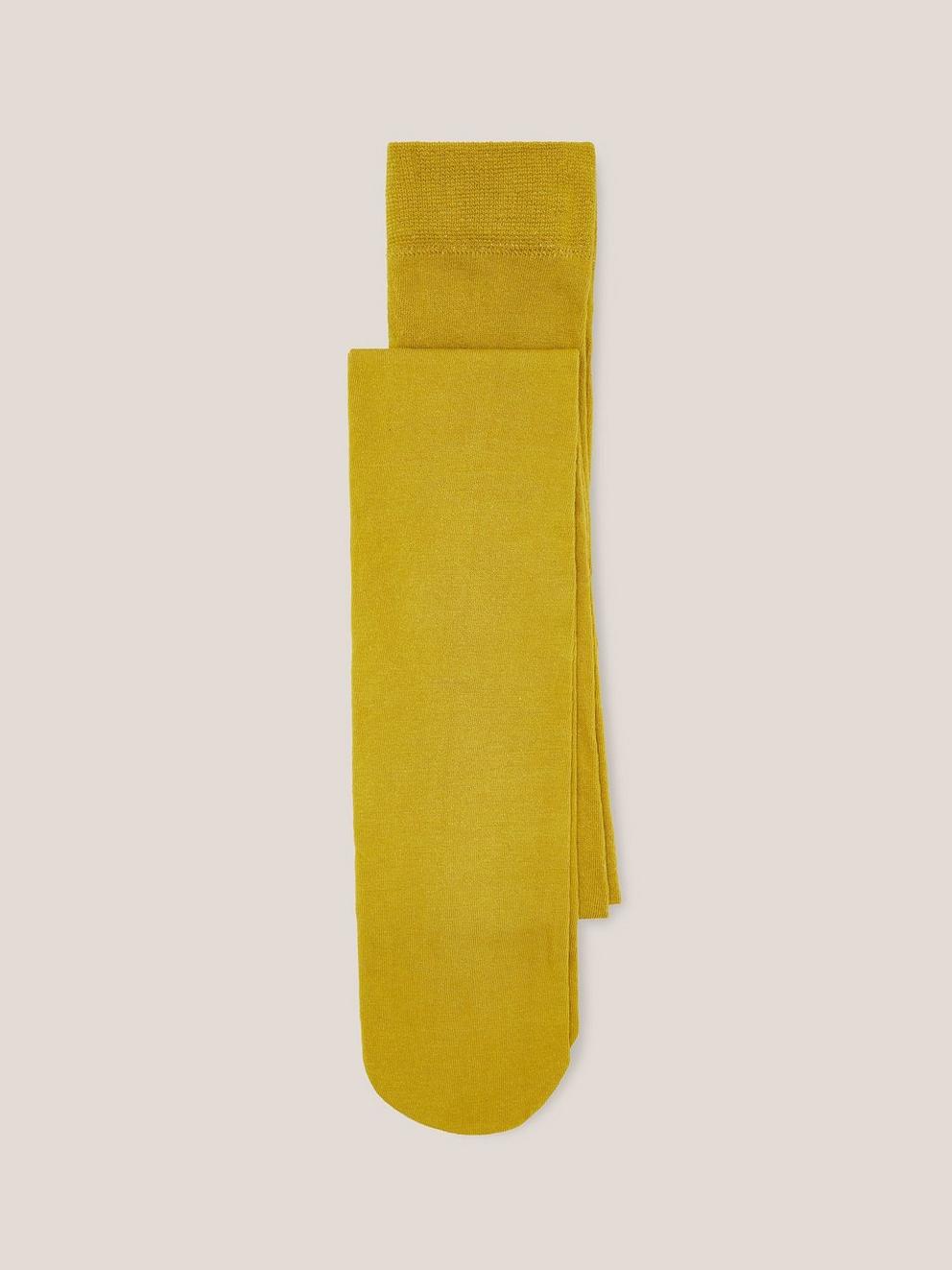 Patty Plain Versatile Cotton Tights in DK CHART - MODEL FRONT