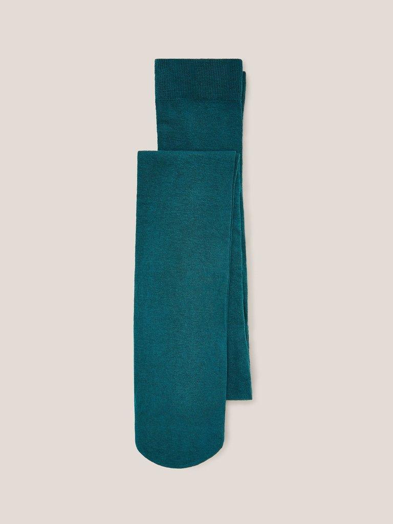 Patty Plain  Versatile Tights in DK TEAL - FLAT BACK