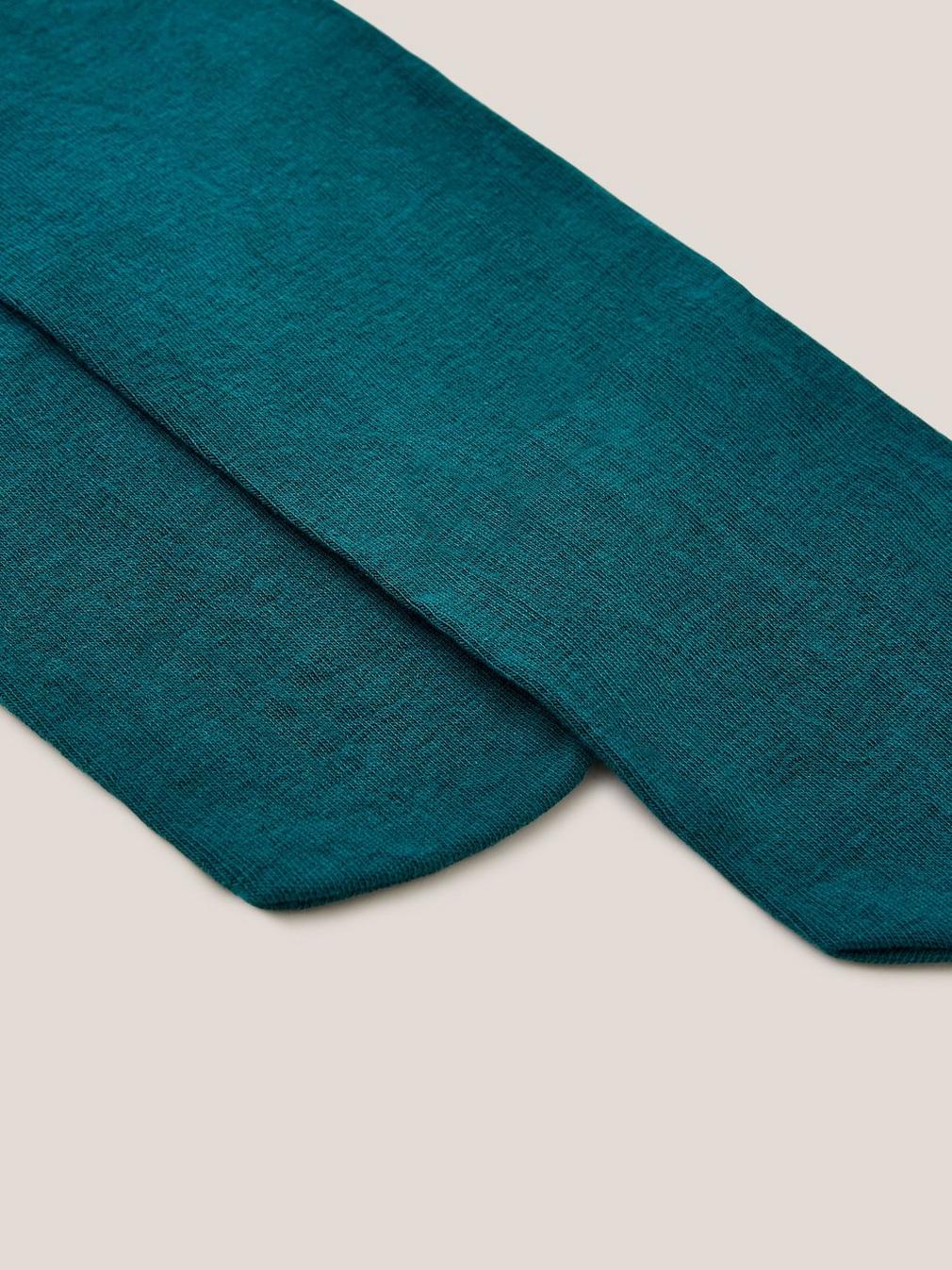 Patty Plain  Versatile Tights in DK TEAL - FLAT DETAIL