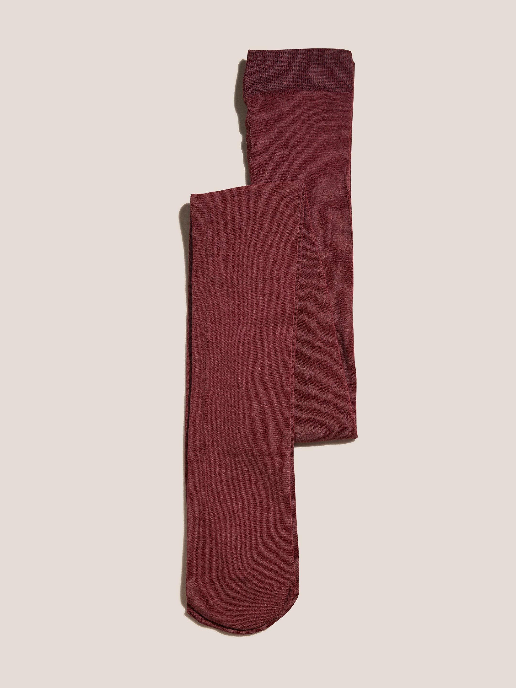 Patty Plain  Versatile Tights in MID RED - FLAT BACK