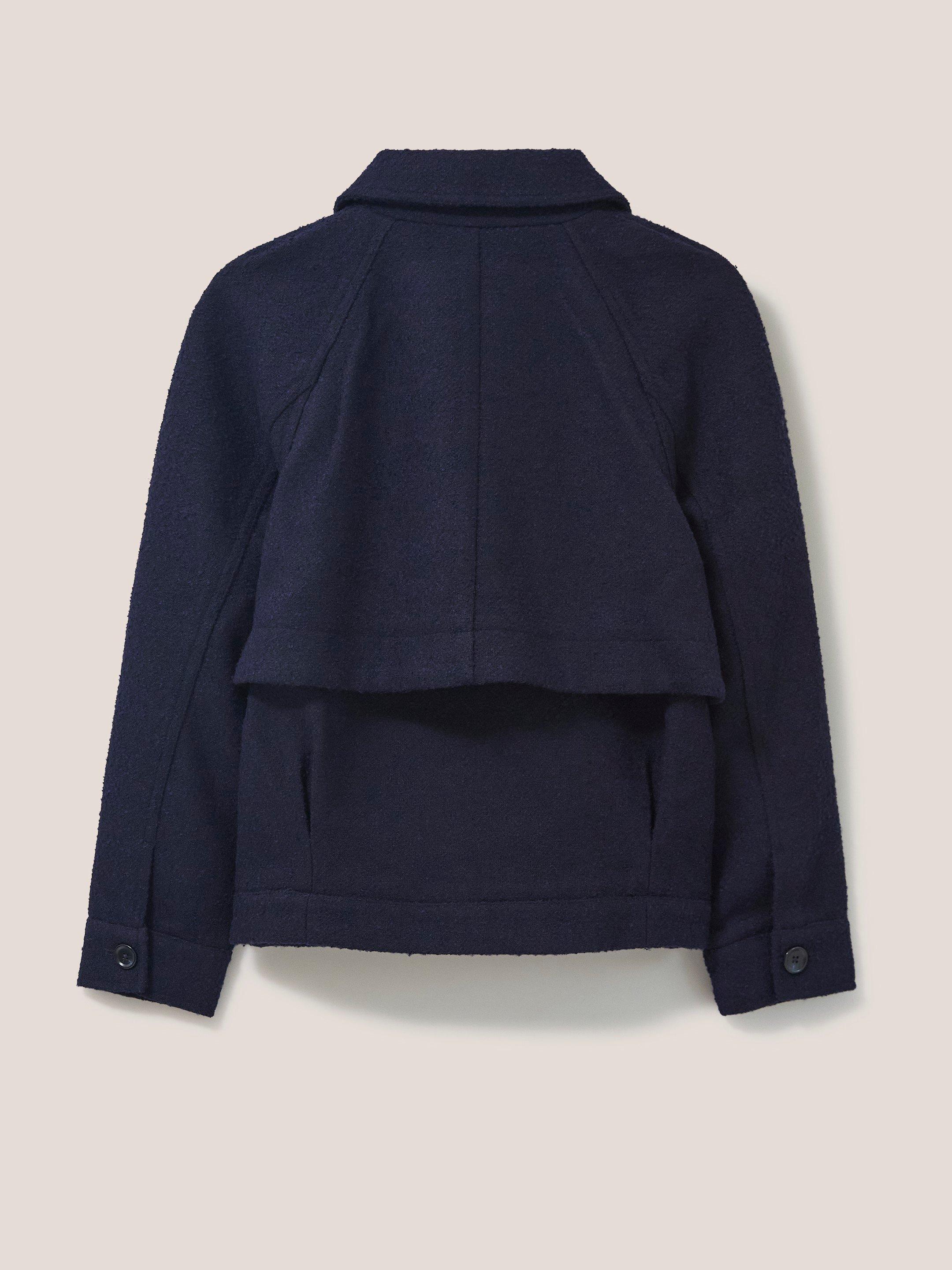 Clara Peacoat in DARK NAVY - FLAT BACK