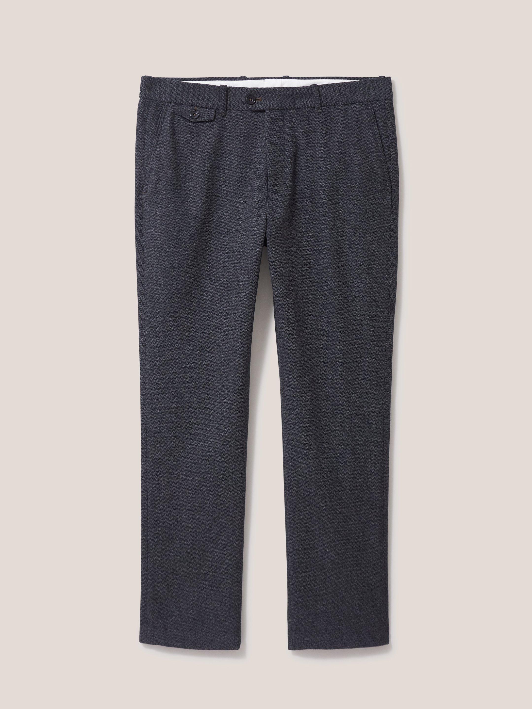 Heath Trouser in CHARC GREY - FLAT FRONT