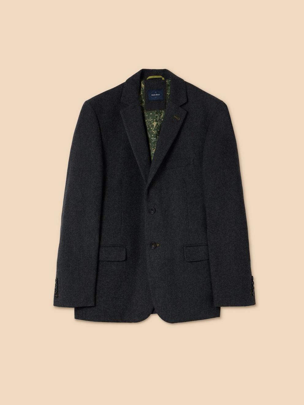 Heath Blazer in CHARC GREY - FLAT FRONT