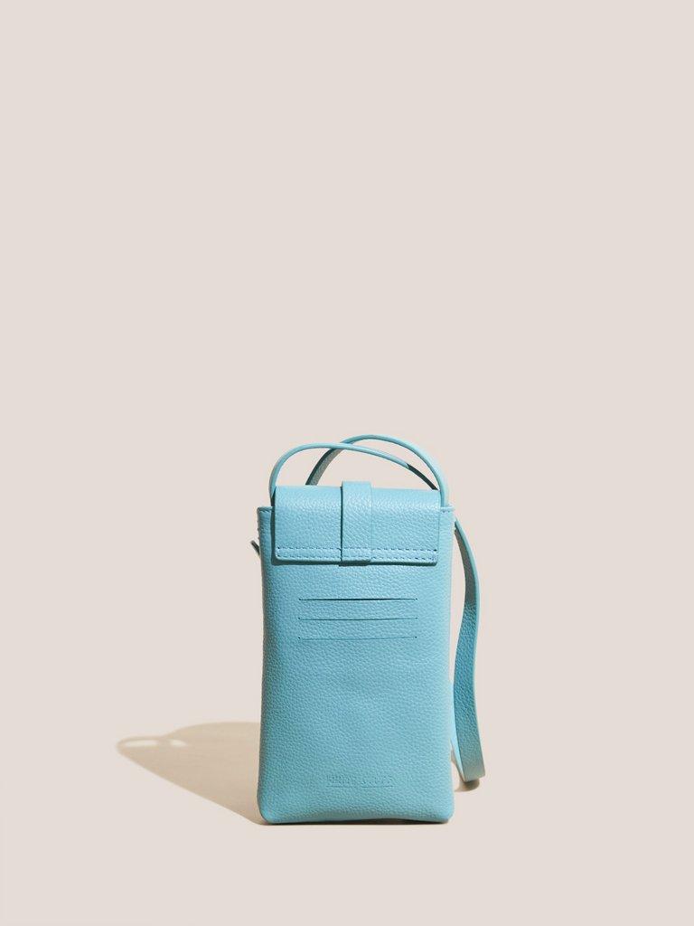 Clara Buckle Phone Bag in D EGG BLUE - FLAT BACK