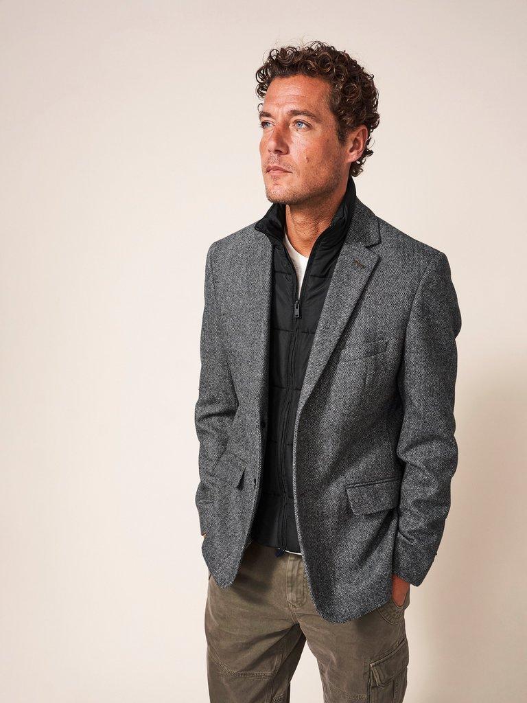 Charcoal grey sports discount coat