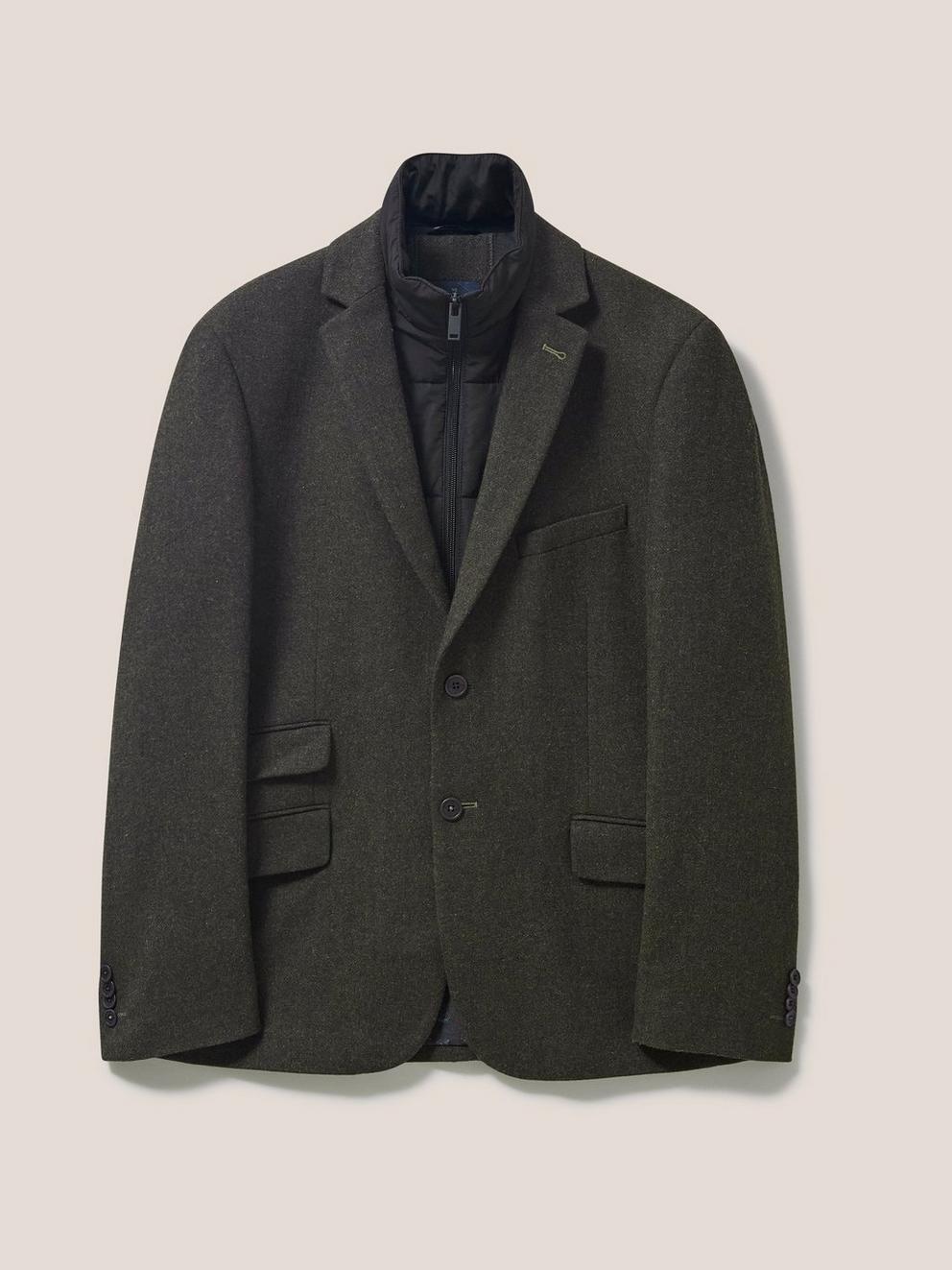 Robertson Blazer in DK BROWN - FLAT FRONT