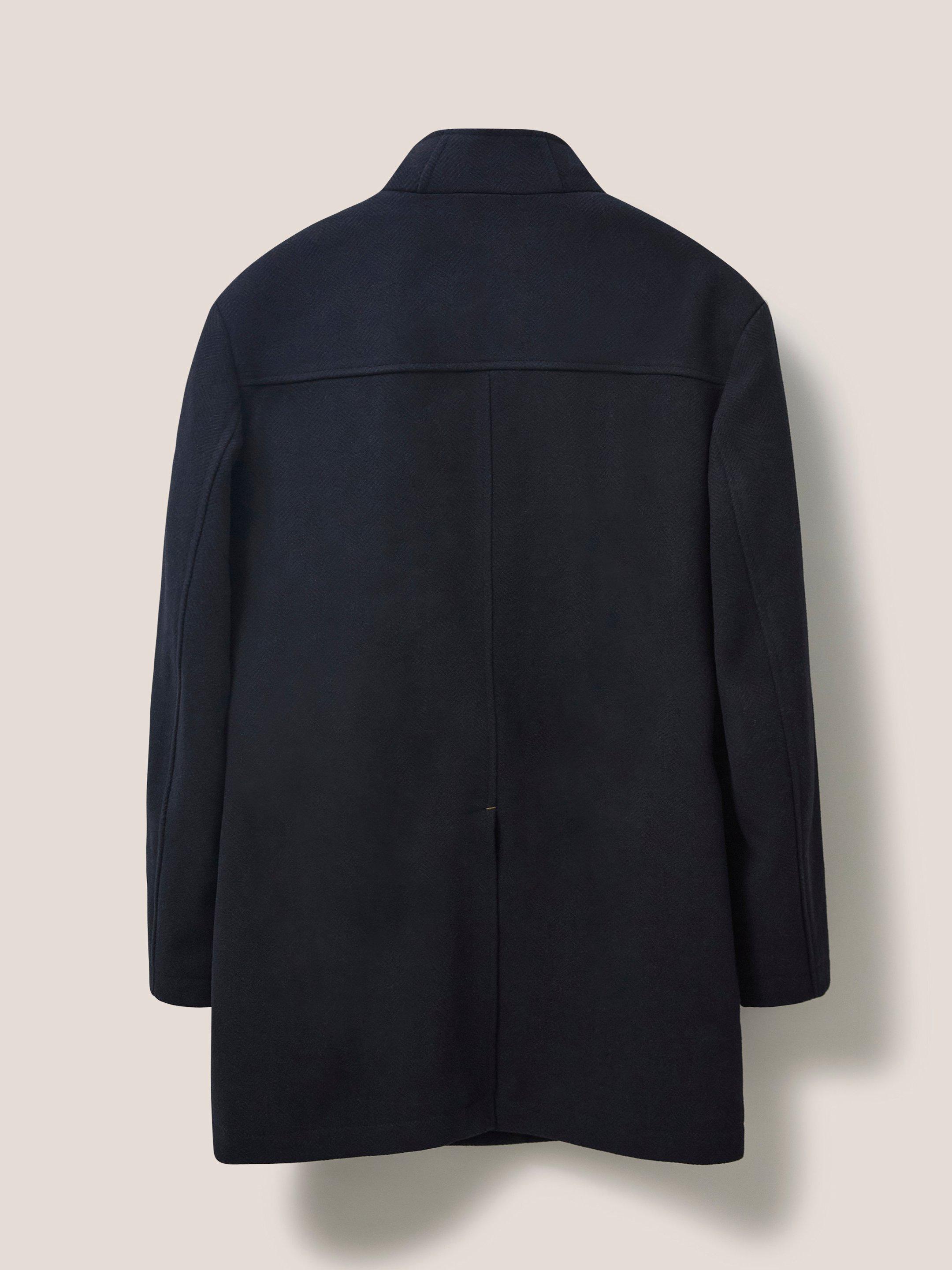 Lincoln Wool Coat in DARK NAVY - FLAT BACK