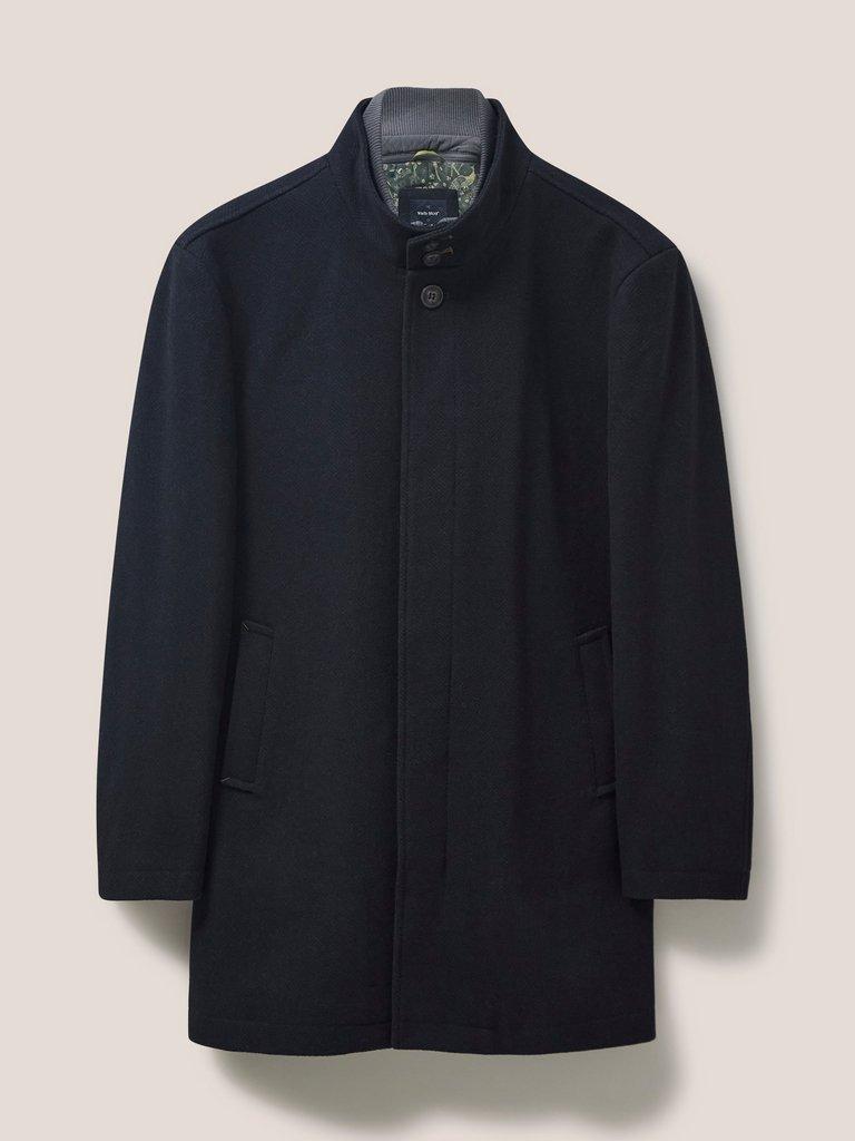 Lincoln Wool Coat in DARK NAVY - FLAT FRONT