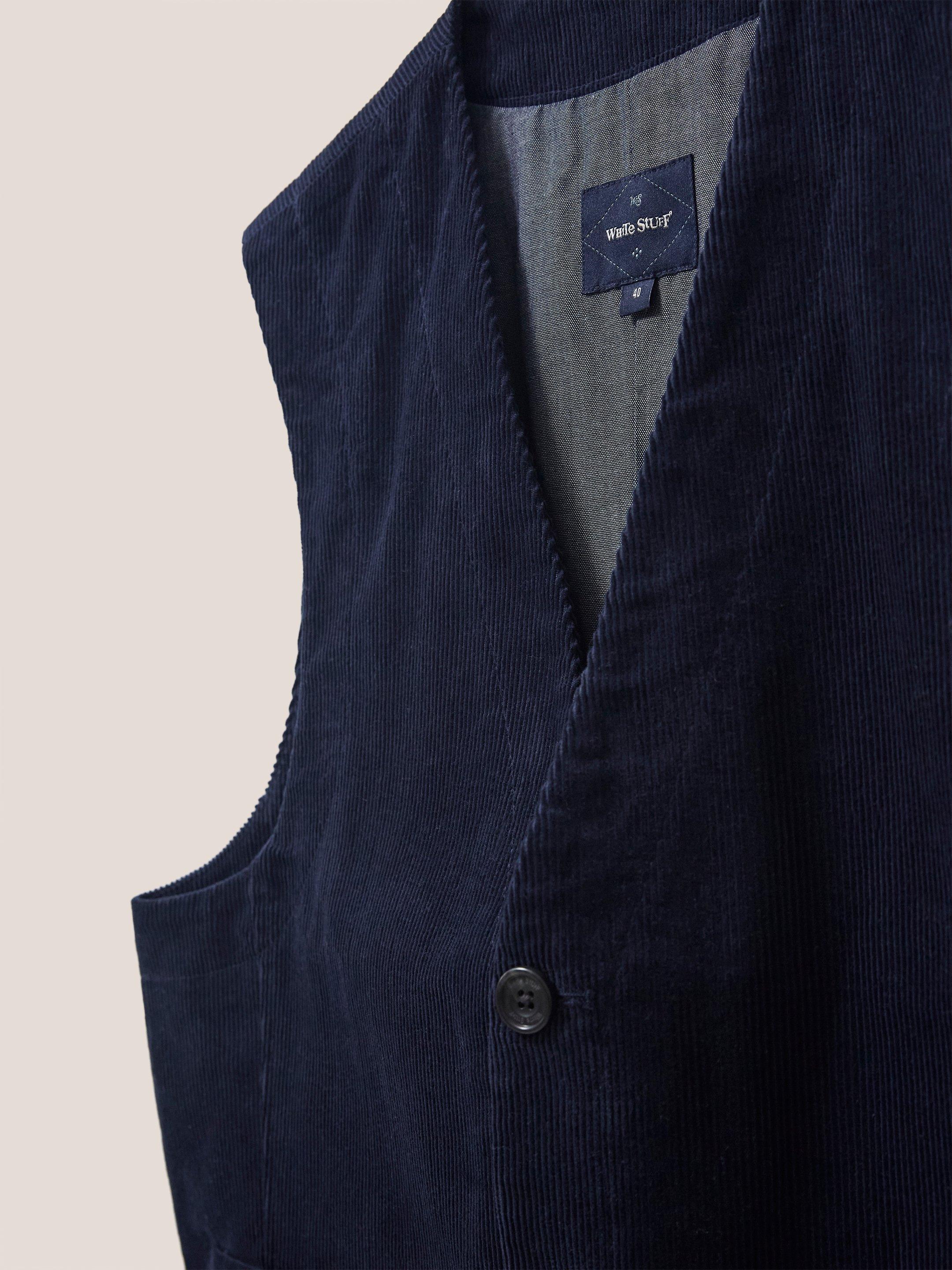 Workwear Waistcoat in DARK NAVY - FLAT DETAIL