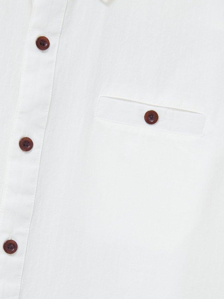 Gaddesby Dobby Shirt in WHITE MLT - FLAT DETAIL