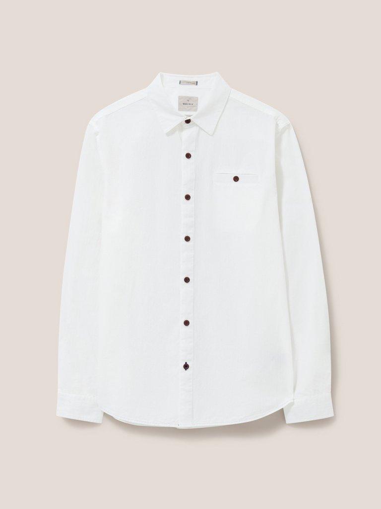 Gaddesby Dobby Shirt in WHITE MLT - FLAT FRONT