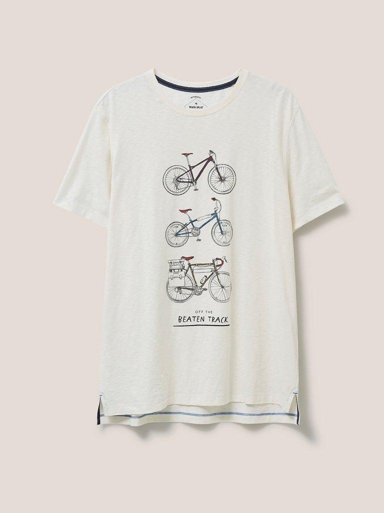 Off Track Graphic Tshirt in NAT WHITE - FLAT FRONT