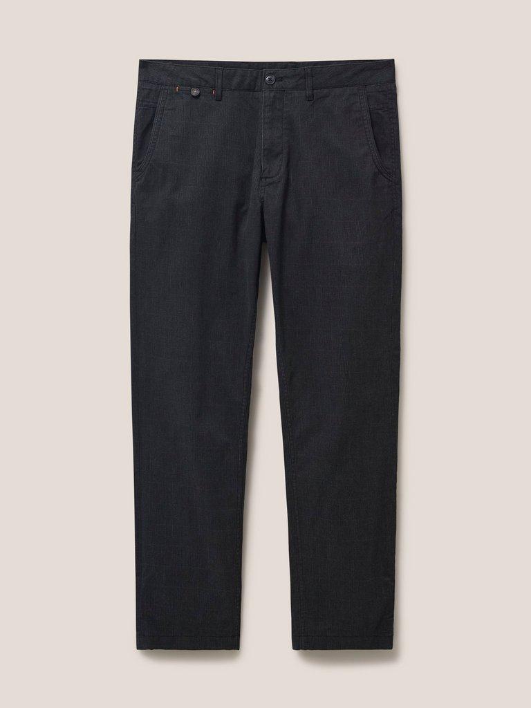 Smart Sutton Trouser in CHARC GREY - FLAT FRONT