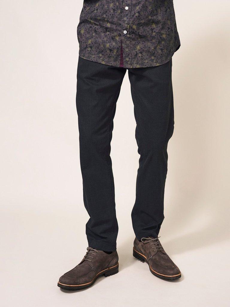 Smart Sutton Trouser in CHARC GREY - MODEL FRONT