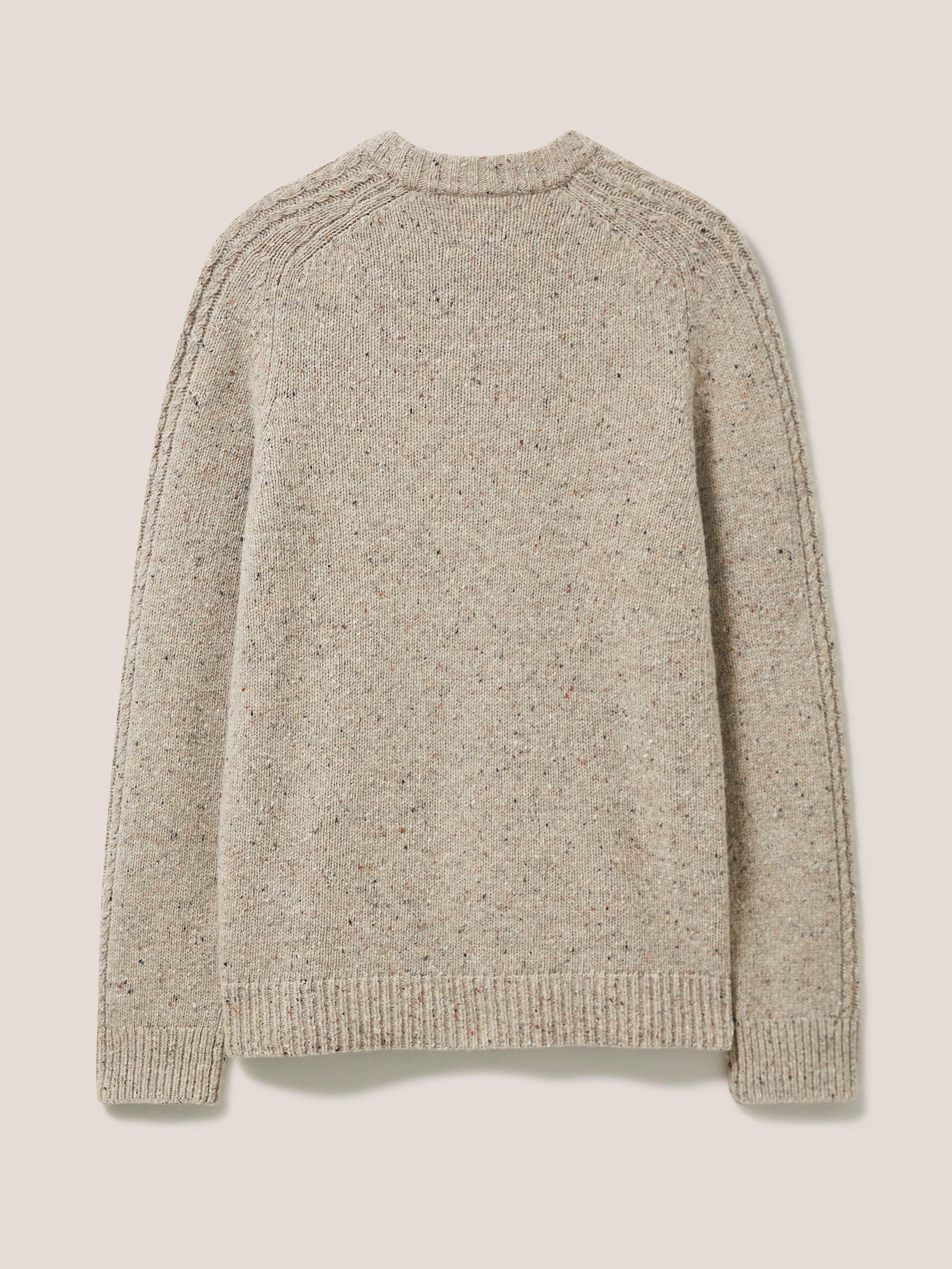 Arundel Crew Jumper in DK NAT - FLAT BACK