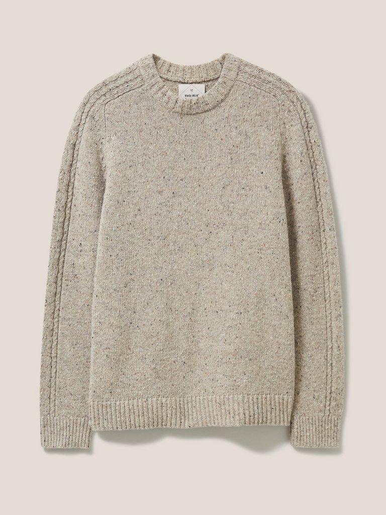 Arundel Crew Jumper in DK NAT - FLAT FRONT