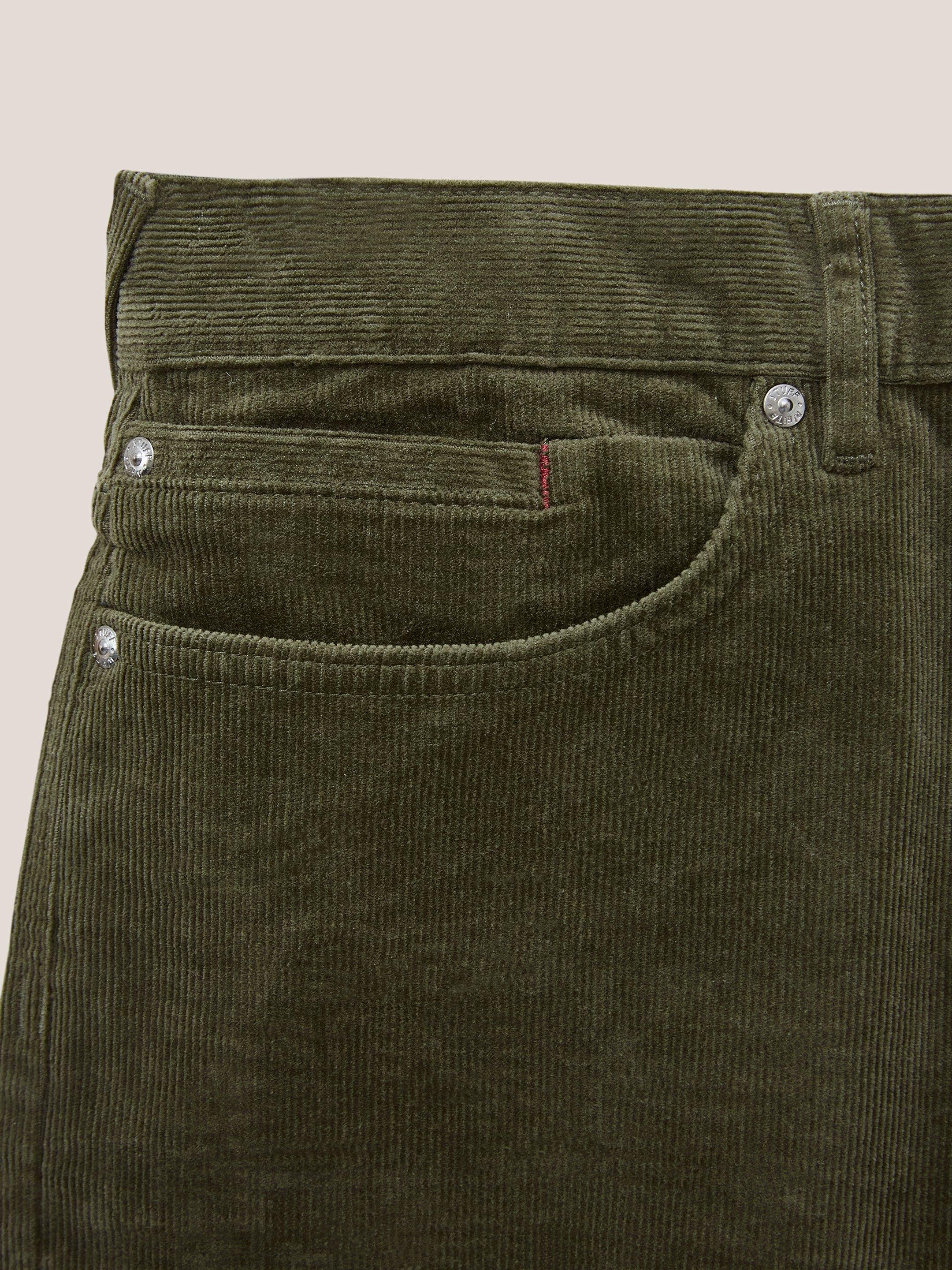 Crosby Cord Trouser in LGT GREEN - FLAT DETAIL