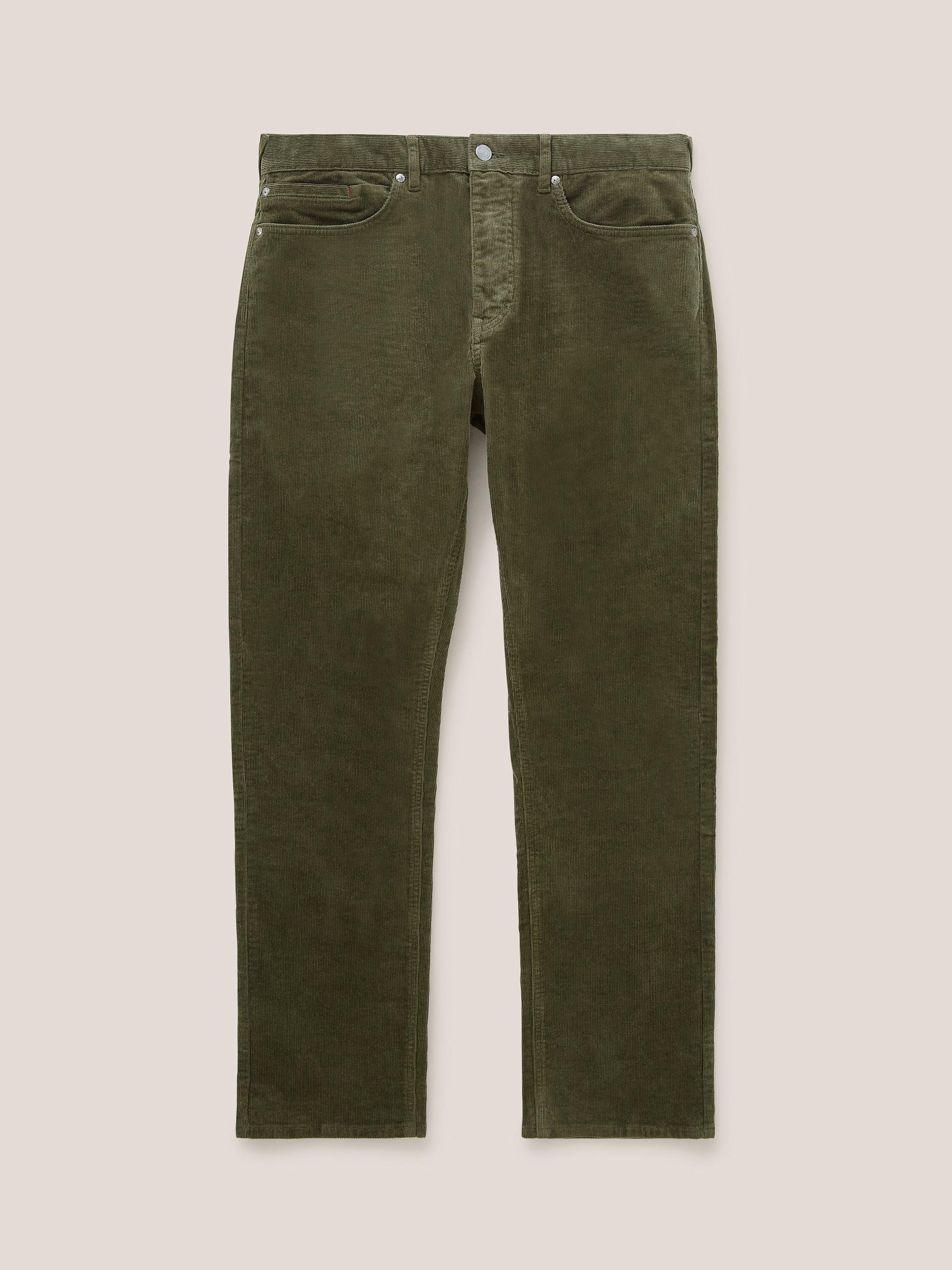 Crosby Cord Trouser in LGT GREEN - FLAT FRONT