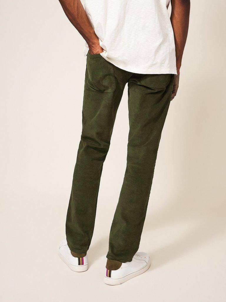 Crosby Cord Trouser in LGT GREEN - MODEL BACK