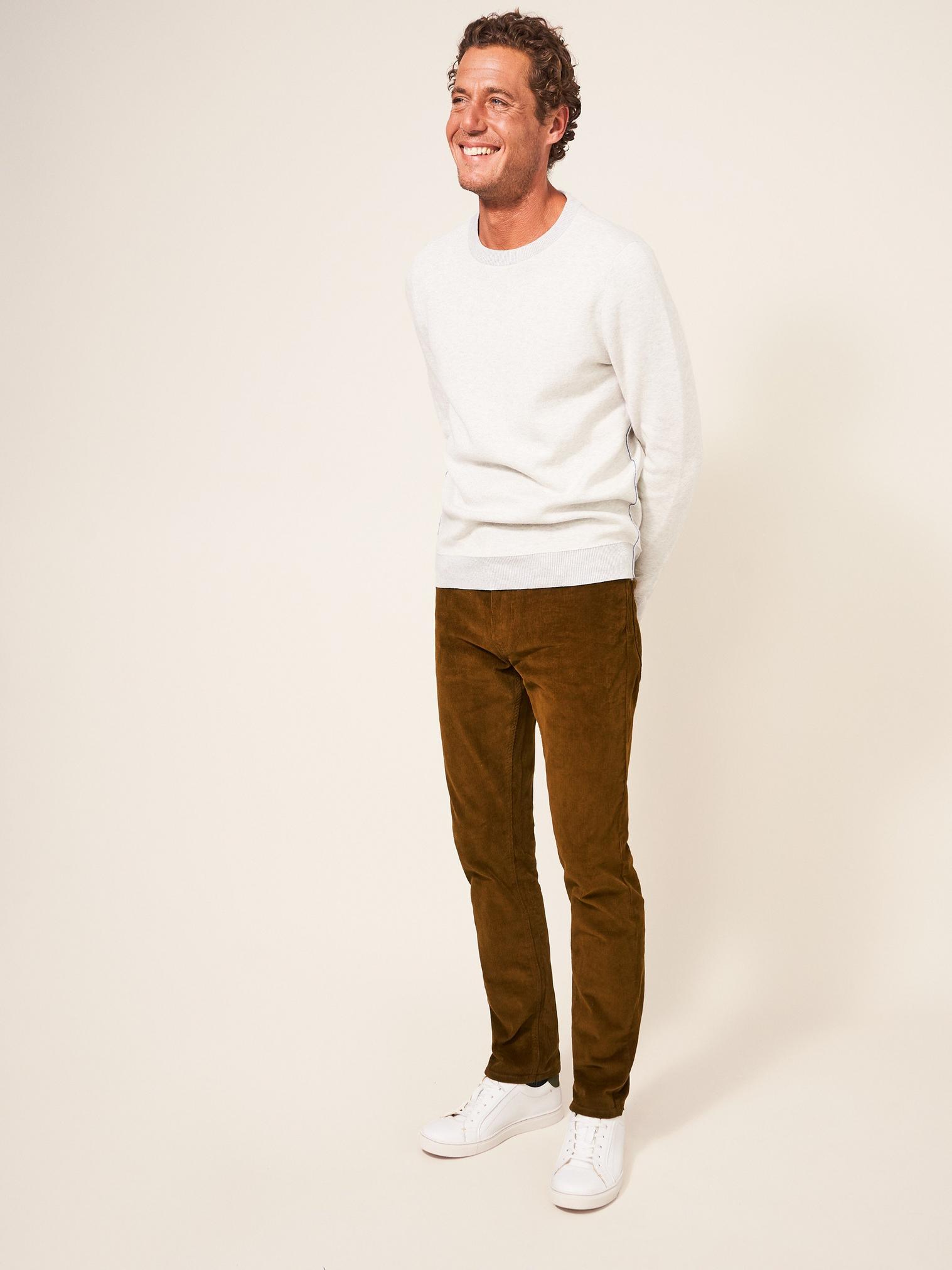 Crosby Cord Trouser in MID BROWN - LIFESTYLE
