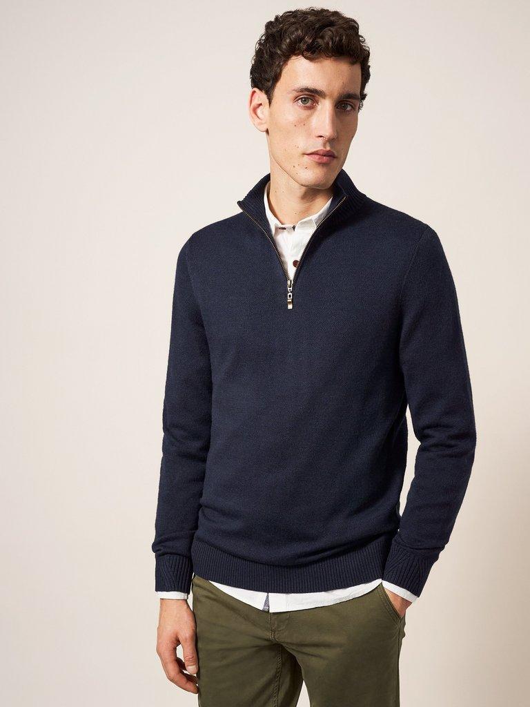 Newport Merino Funnel in DARK NAVY | White Stuff