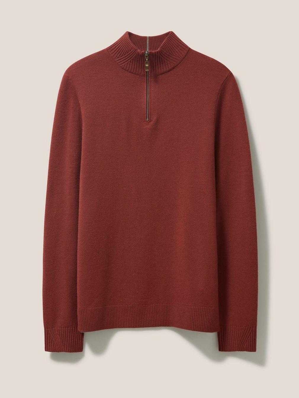 Newport Merino Funnel in DEEP RED - FLAT FRONT