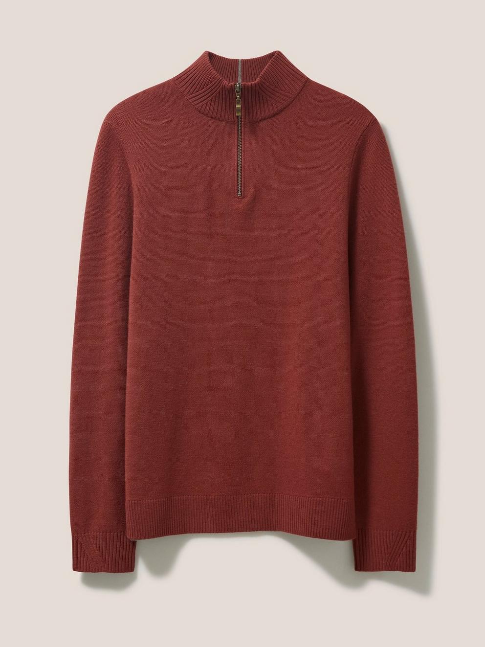 Newport Merino Funnel in DEEP RED - FLAT FRONT