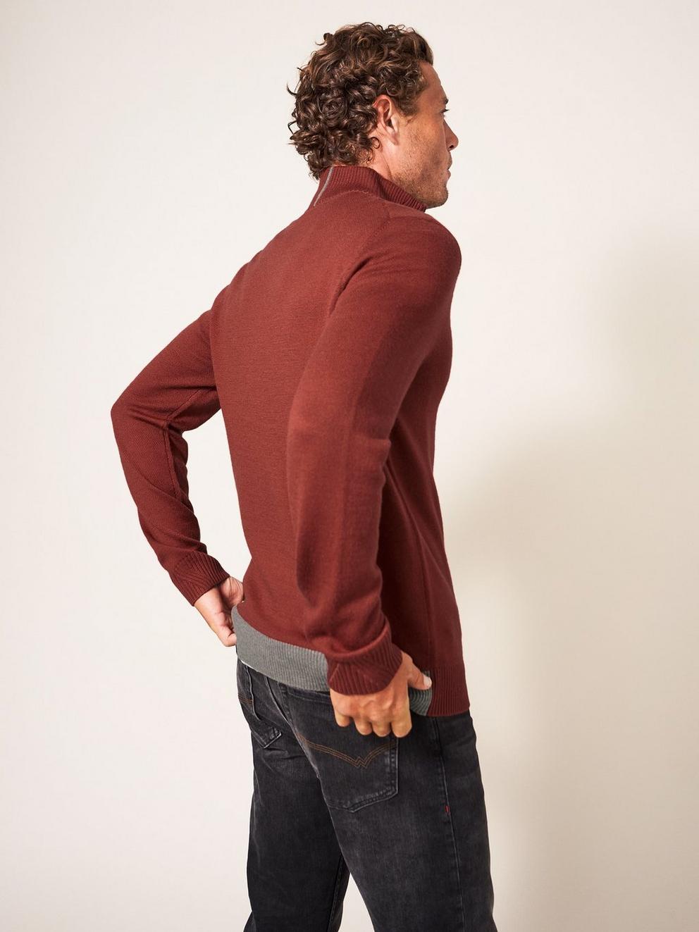 Newport Merino Funnel in DEEP RED - MODEL DETAIL