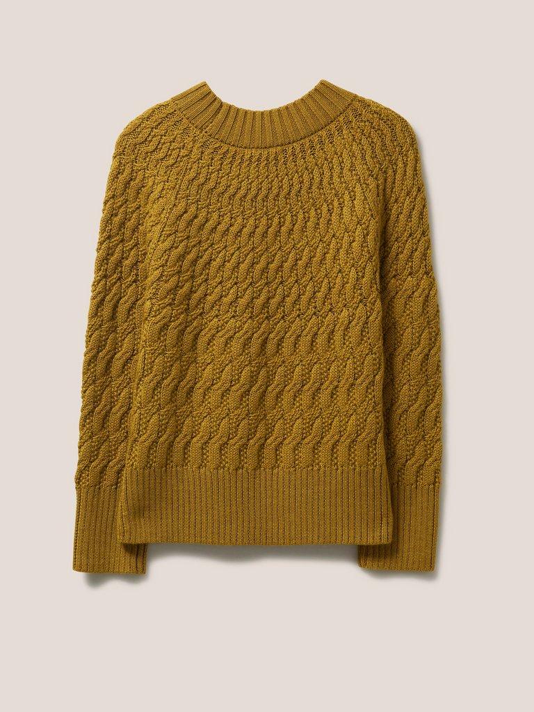 Oak Cable Jumper in DP YELLOW - FLAT BACK