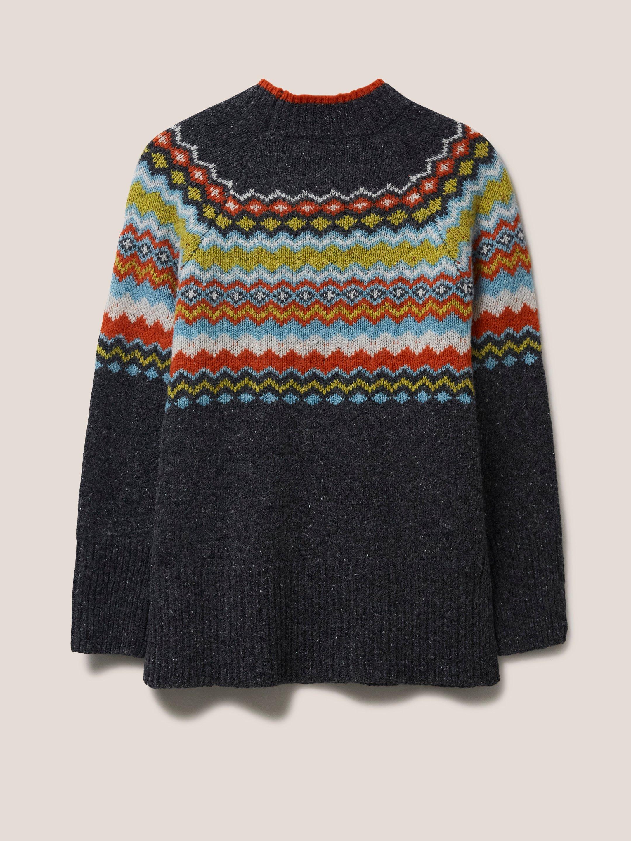 Frosty Fjord Jumper in GREY MLT - FLAT BACK