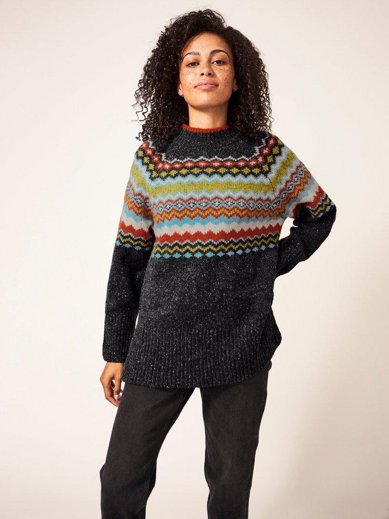 Frosty Fjord Jumper in GREY MULTI | White Stuff