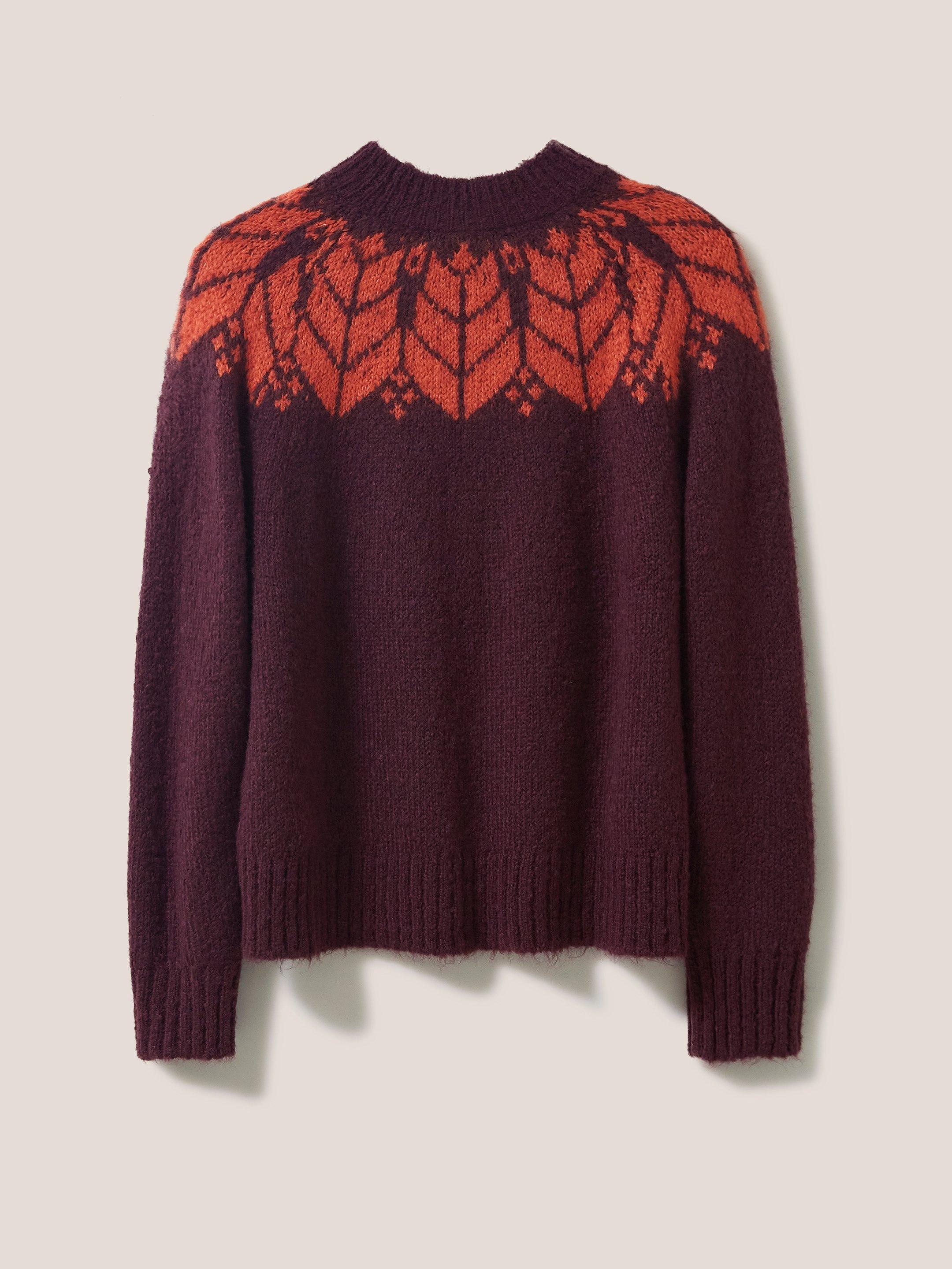 Chevron Jumper in PLUM MLT - FLAT BACK